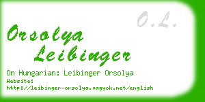 orsolya leibinger business card